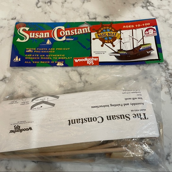 Woodkrafter Kits Office The Susan Constant Wooden Basic Boat Kit